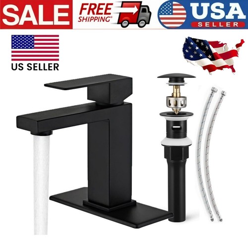 Black bathroom faucet - faucet, single