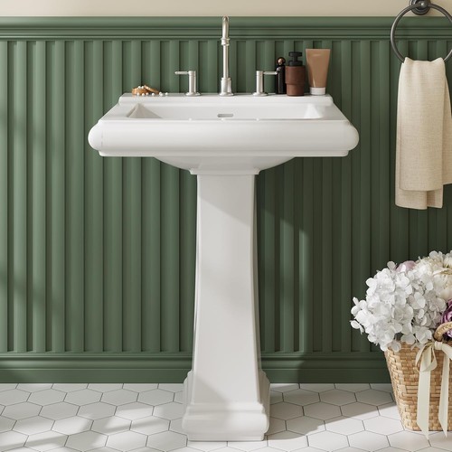 Bathroom pedestal sink ceramic - bathroom,
