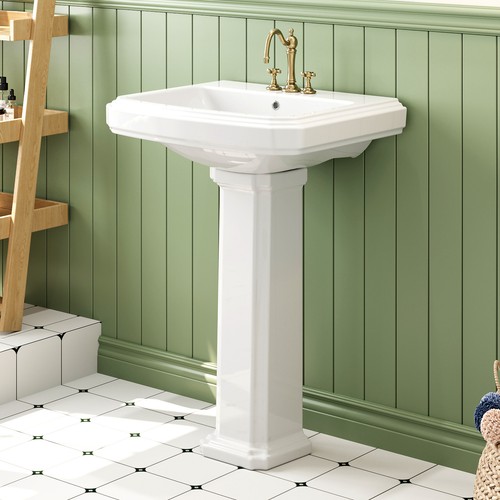 White morden pedestal - white,