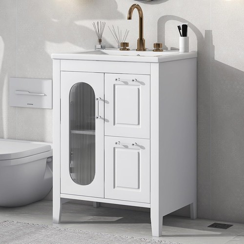 Bathroom vanity with sink - 24",
