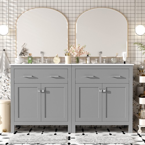 Modern gray bathroom - 60",